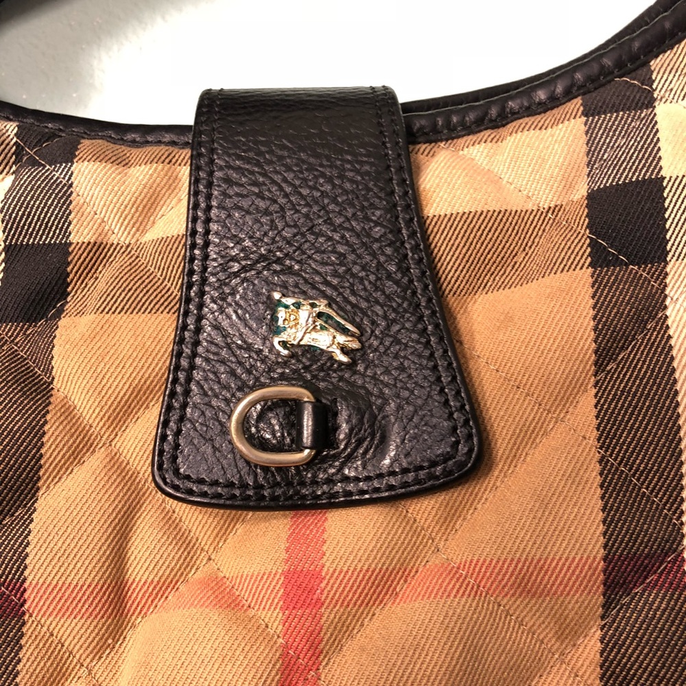 Burberry Prorsum Quilted Nova Check/Leather Hobo - Picture 2 of 3